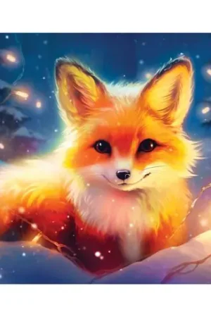 Offerta Kit ricamo diamante su telaio - Volpe nella luce - Art City