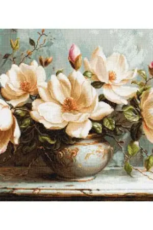 Sconto kit ricamo a punto croce - Le misteriose magnolie - Luca-S