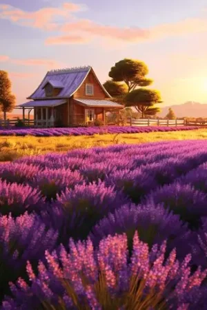 Must-Have Kit ricamo diamante su telaio - Campo di lavanda - Art City