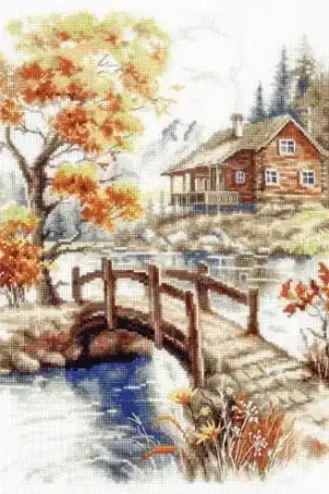 kit ricamo a punto croce - Autunno in montagna - Magic Needle Quantità Limitata