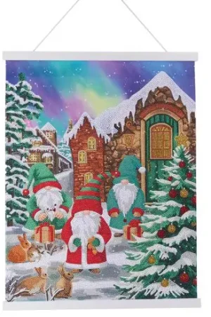 Subito Disponibile Banner a diamante - Tre gnomi - Crystal Art D.I.Y