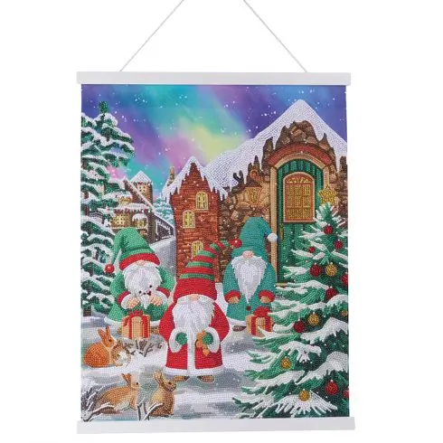 Subito Disponibile Banner a diamante - Tre gnomi - Crystal Art D.I.Y