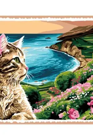 Nuova Collezione Canovaccio antico - gatto addormentato - Luc Créations