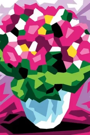 Acquista Ora Kit di tela per bambini - Bouquet geometrico - Luc Créations