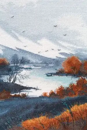 kit ricamo a punto croce - Le montagne amano il silenzio - Oven Economico