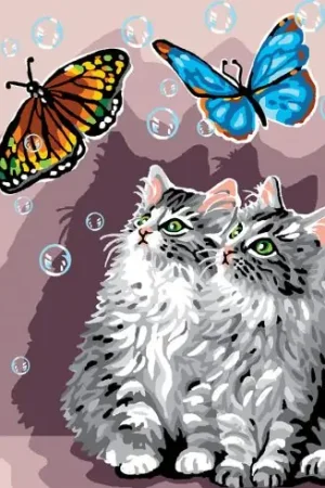 Spedito Oggi Canovaccio antico - I Gattini - Luc Créations