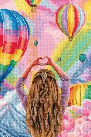 kit ricamo a punto croce - Stravaganza celeste - Toison d'or Ultime Pezzi