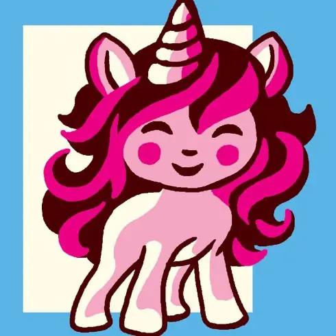 Kit di tela per bambini - Unicorno rosa - Luc Créations Prezzo Ridotto