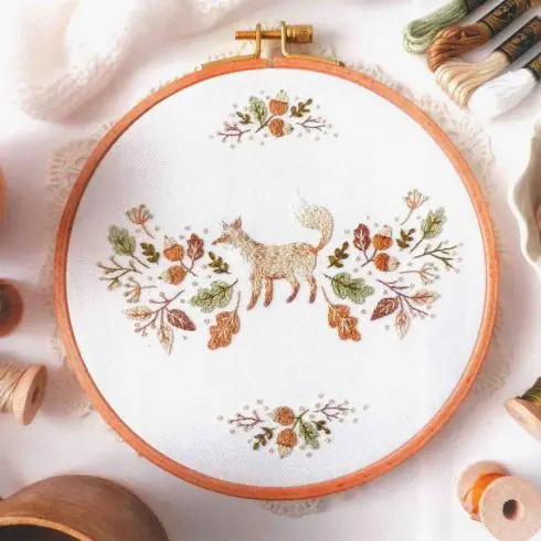 Kit per ricamo a tamburo - Volpe delle nevi - Tamar Nahir Yanai Sconto