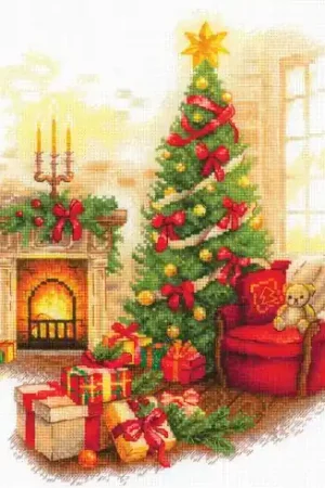 kit ricamo a punto croce - Serenità natalizia - Riolis Prezzo Conveniente