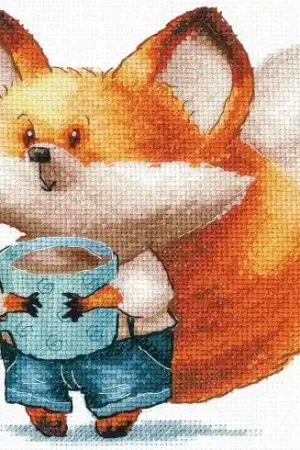 kit ricamo a punto croce - Amanti del caffè - Renard - Andriana Direttamente Dal Produttore