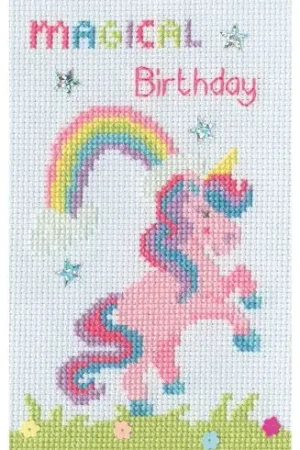 Kit bigliettini da ricamare - Un magico compleanno - Bothy Threads Promozione Esclusiva