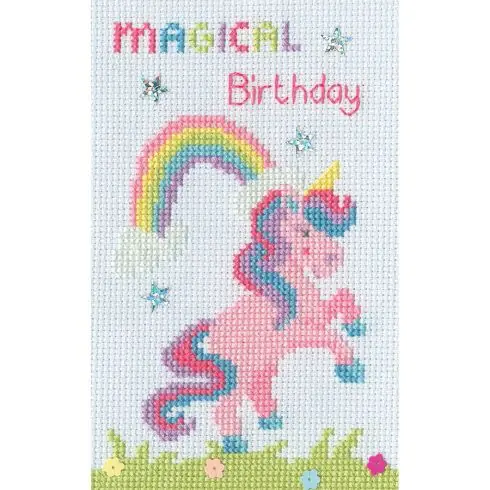 Kit bigliettini da ricamare - Un magico compleanno - Bothy Threads Promozione Esclusiva