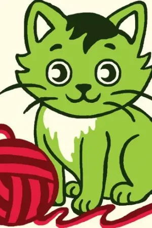 Kit di tela per bambini - Il gatto e la sua palla - Luc Créations Bestseller