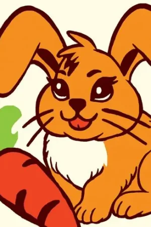 Kit di tela per bambini - Coniglio - Luc Créations Nuova Collezione