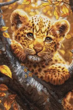 A Buon Prezzo kit ricamo a punto croce - Piccolo leopardo - Luca-S