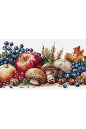 kit ricamo a punto croce - raccolto autunnale - Luca-S Prezzo Scontato