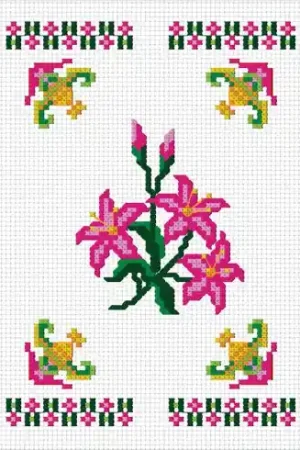 kit ricamo a punto croce - fiori - Luc Créations Ultime Pezzi