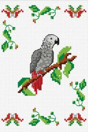 Subito Disponibile kit ricamo a punto croce - Pappagallo - Luc Créations