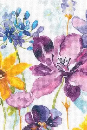 kit ricamo a punto croce - I fiori della felicità 2 - RTO Offerta Del Giorno