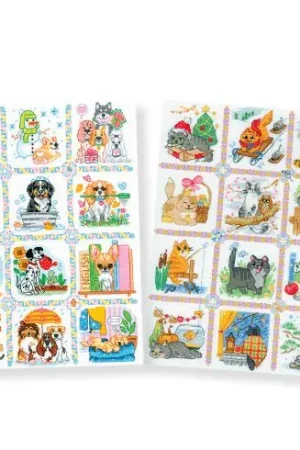 Ultima Occasione kit ricamo a punto croce - Calendari duo per cani e gatti - Riolis