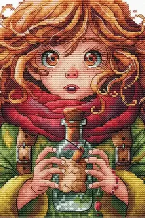 kit ricamo a punto croce - La bottiglia misteriosa - Ava Offerta Lampo