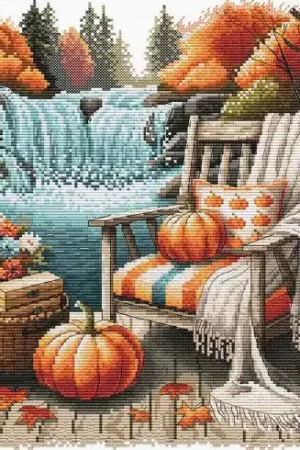 kit ricamo a punto croce - Riposo autunnale - Ava Acquista Ora