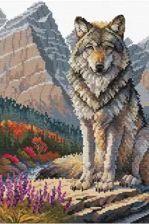 Ultima Occasione kit ricamo a punto croce - lupo guardiano - Ava