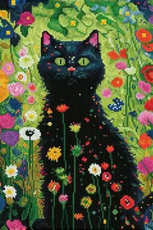 Kit ricamo diamante - Gatto da giardino - Diamond Dotz Più Venduto