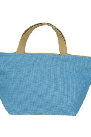 Ultima Occasione Supporto per ricamo - Mini borsa blu e beige - LMC