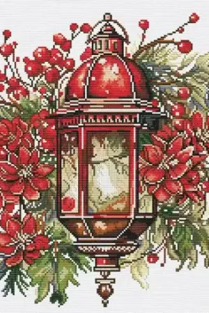 Più Venduto kit ricamo a punto croce - Lanterna di Natale - Nova Sloboda