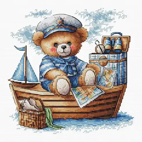 kit ricamo a punto croce - Capitan Pooh - Ava Offerta Del Giorno