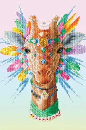 Kit ricamo diamante - Giraffa boema - Diamond Dotz Prezzo Scontato