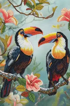 Spedito Oggi kit ricamo a punto croce - Mondo tropicale - Nova Sloboda