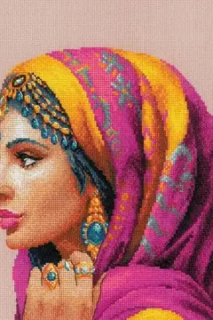 kit ricamo a punto croce - Donna indiana - Riolis Compra Online