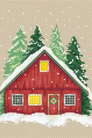 kit ricamo a punto croce - Cuscino da ricamare Chalet  - Ava Professionale