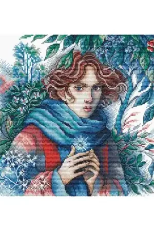 Offerta Speciale kit ricamo a punto croce - Il volto dell'inverno - Ava