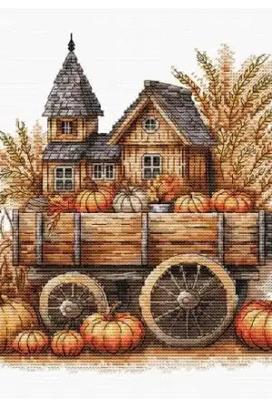 kit ricamo a punto croce - Percorso autunnale - Ava Compra Adesso