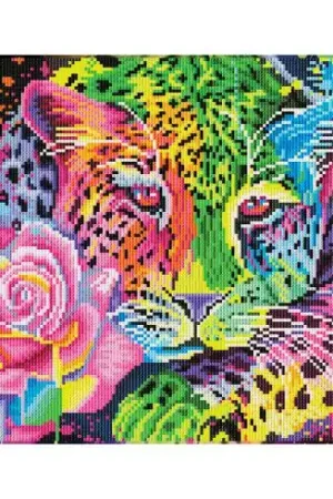 Promo Stagionale Kit ricamo diamante - Leopardo arcobaleno - Diamond Dotz