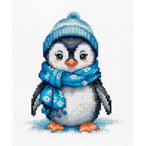 kit ricamo a punto croce - Pinguino - Luca-S Non Perdere