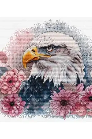 kit ricamo a punto croce - Aquila da caccia - Luca-S Saldi