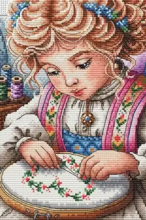 Professionale kit ricamo a punto croce - La piccola ricamatrice - Ava