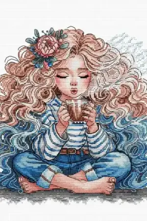 kit ricamo a punto croce - Le delizie di un pomeriggio tranquillo - Ava Occasione