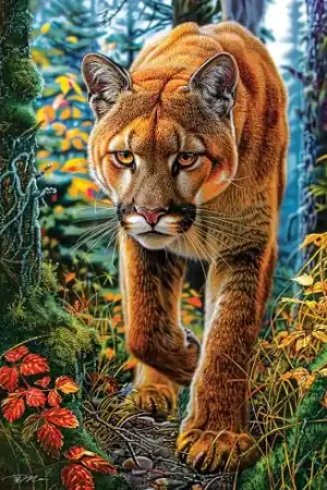 Reso Gratuito puzzle - Felino della foresta - 1500 pezzi - Castorland