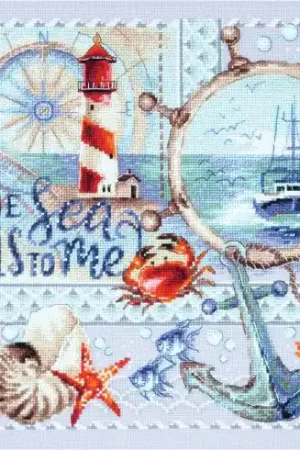 kit ricamo a punto croce - Il mare chiama - Magic Needle Ultime Pezzi