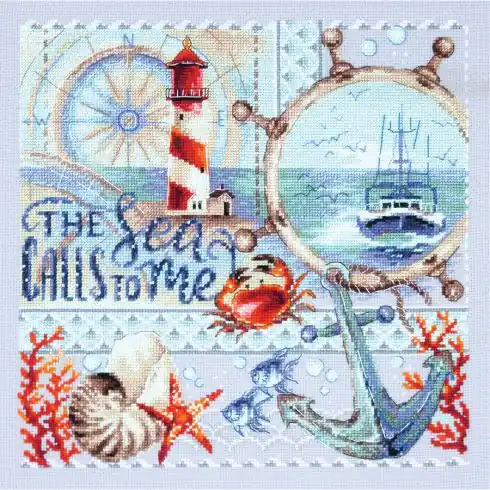 kit ricamo a punto croce - Il mare chiama - Magic Needle Ultime Pezzi