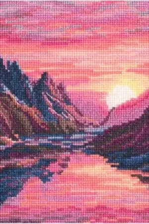 Miglior Prezzo kit ricamo a punto croce - Tramonto rosa - RTO