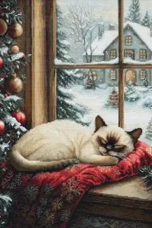 Esclusivo kit ricamo a punto croce - pisolino - Luca-S