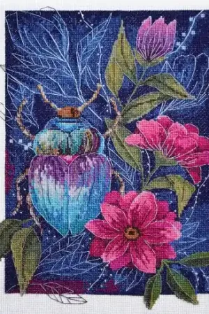 kit ricamo a punto croce - Una serata nebbiosa - Abris Art Occasione