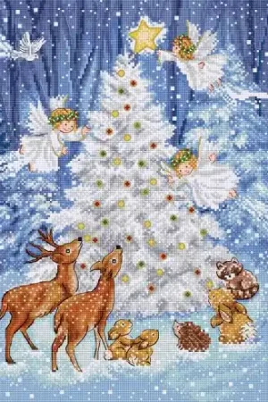 kit ricamo a punto croce - Angeli di legno - Letistitch A Buon Prezzo